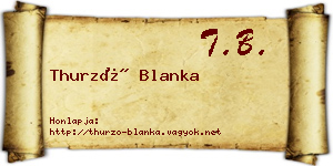 Thurzó Blanka névjegykártya